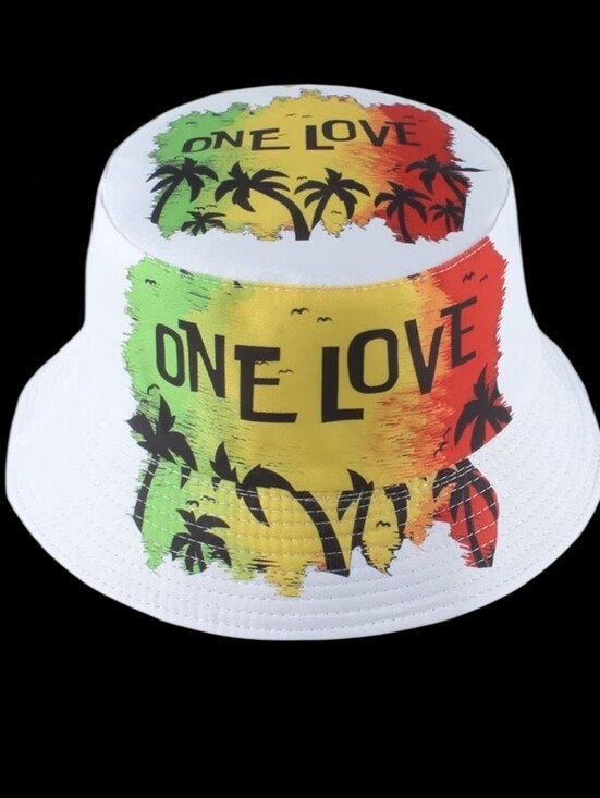 Fashion Hat Accessories - "One Love" Bucket Hat Unisex 22"-23"